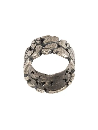 Shop Tobias Wistisen Broken Glass Ring In Metallic