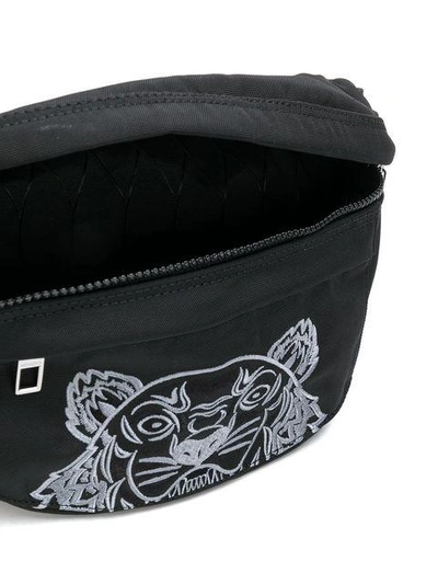 Shop Kenzo Tiger Embroidered Belt Bag - Black