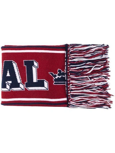 Shop Dolce & Gabbana Gabbana Football Scarf In Red