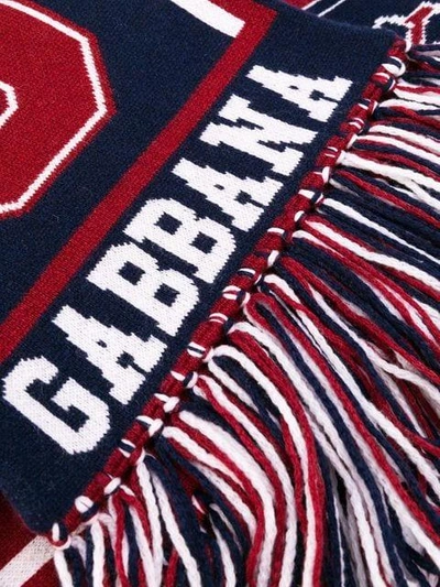 Shop Dolce & Gabbana Gabbana Football Scarf In Red