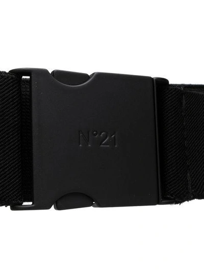 Shop N°21 Webbing And Snap Fastening Belt In Black