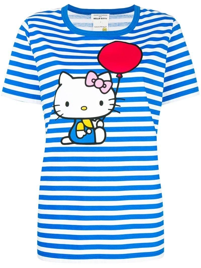 Shop Chinti & Parker Striped Hello Kitty T-shirt - Blue