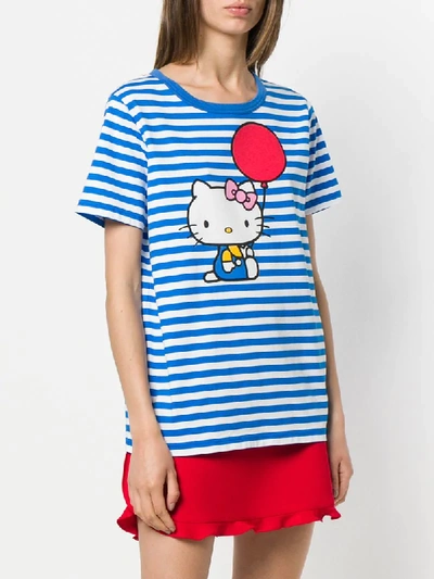Shop Chinti & Parker Striped Hello Kitty T-shirt - Blue