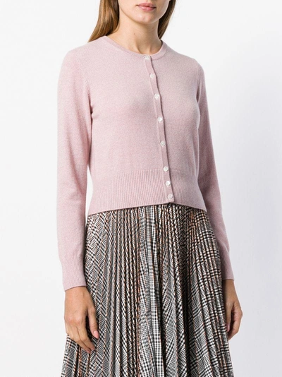 Shop N•peal N.peal Cropped Knitted Cardigan - Pink
