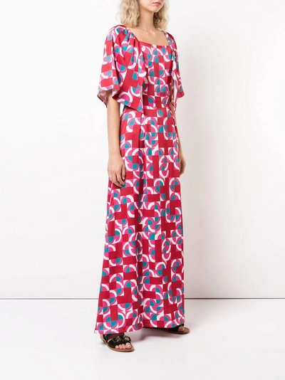 Shop La Doublej Geometric Print Dress - Pink