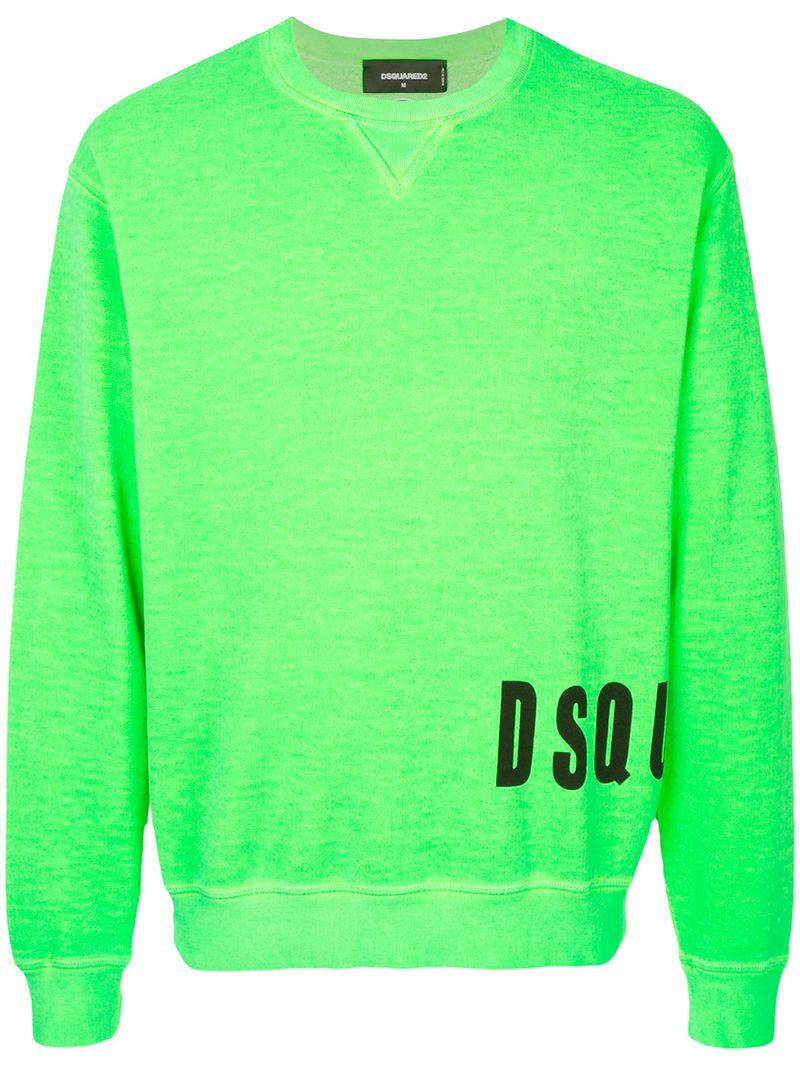 dsquared2 neon logo sweatshirt
