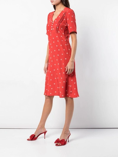 Shop Hvn Lola Midi Dress - Red White