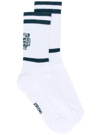 Shop Kenzo High Socks - White