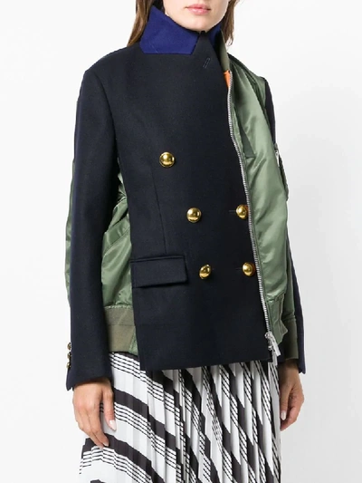 Shop Sacai Jacke Im Layering-look - Schwarz In Black