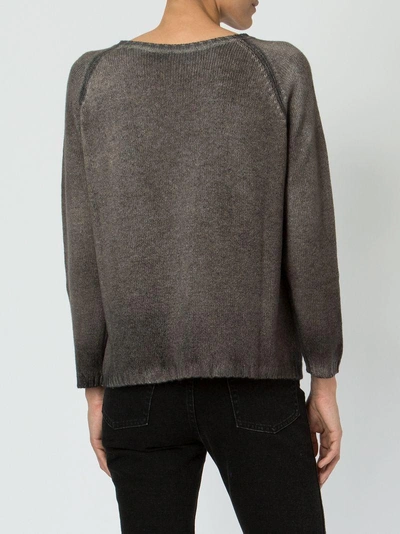 Shop Avant Toi Boat Neck Sweater - Grey