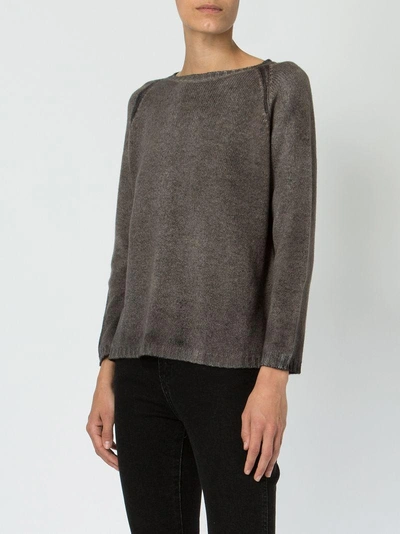 Shop Avant Toi Boat Neck Sweater - Grey