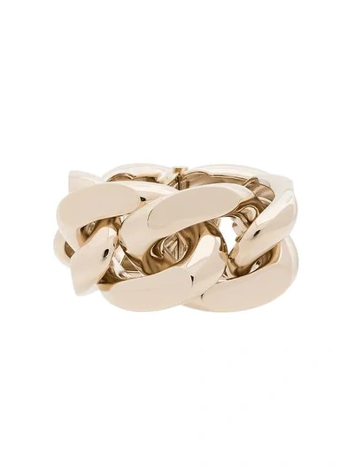Shop Saint Laurent Oversized Gold-tone Chain Bracelet In Metallic