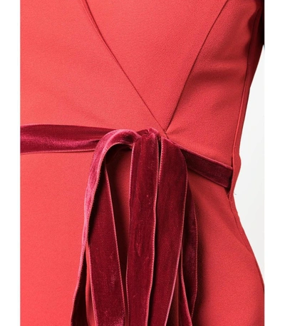 Shop Adam Lippes Red Midi Dress