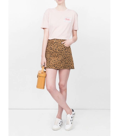 Shop Saint Laurent Leopard Mini Skirt