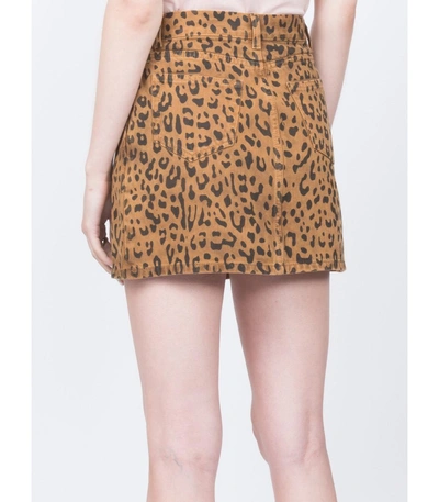 Shop Saint Laurent Leopard Mini Skirt