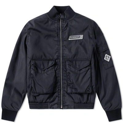 Shop Givenchy Vintage Bomber Jacket In Black