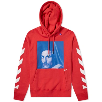 Shop Off-white Diagonal Bernini Popover Hoody In Red