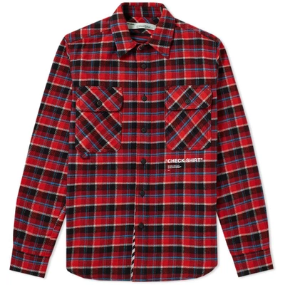 Shop Off-white Check Shirt In Red