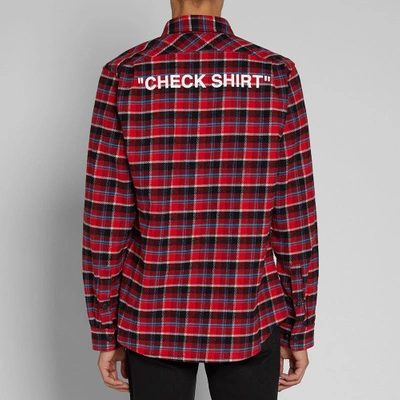 Shop Off-white Check Shirt In Red