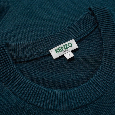 Shop Kenzo Colour Paris Logo Knit In Green