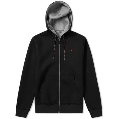 Shop Dior Homme Double Jersey Bee Zip Hoody In Black