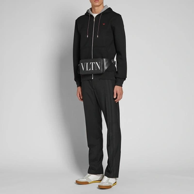 Shop Dior Homme Double Jersey Bee Zip Hoody In Black