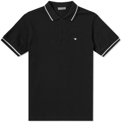 Shop Dior Homme Classic Bee Polo In Black