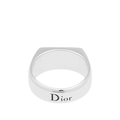 Shop Dior Homme Atelier Signet Ring In Silver