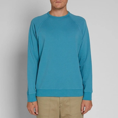 Shop Ymc You Must Create Ymc Schrank Raglan Sweat In Blue