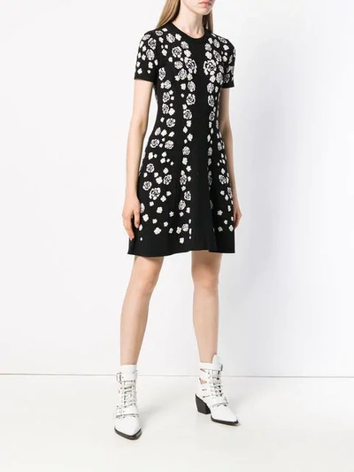 Shop Kenzo Floral Knit Dress - Black