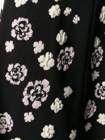 Shop Kenzo Floral Knit Dress - Black