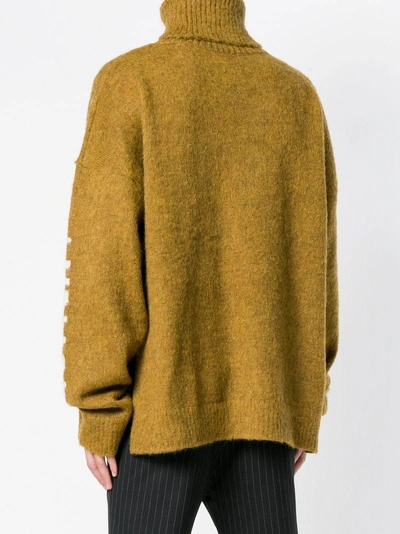 Shop Ambush Turtleneck Oversized Sweater - Brown