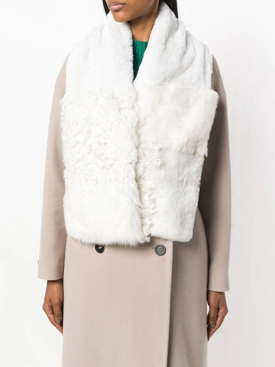 Shop Desa Collection Fur Scarf - White