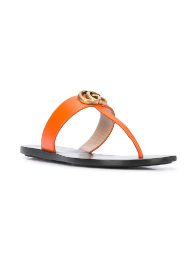 Shop Gucci T-strap Sandals - Yellow