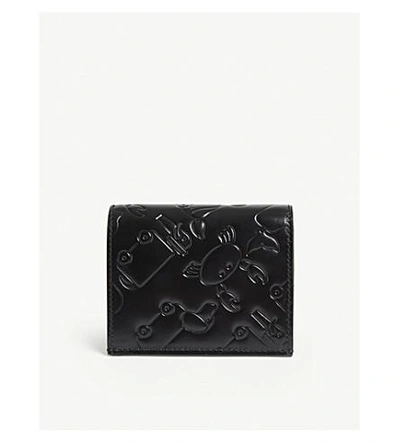 Shop Thom Browne Toy Icon Leather Card Case In Black
