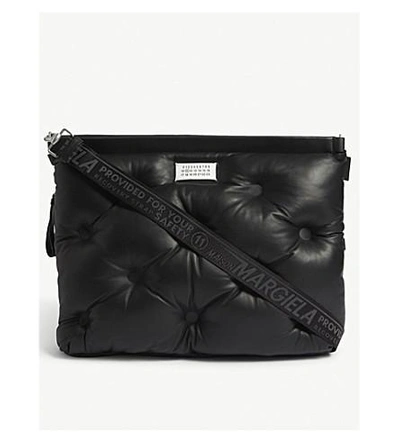Shop Maison Margiela Quilted Leather Shoulder Bag In Black