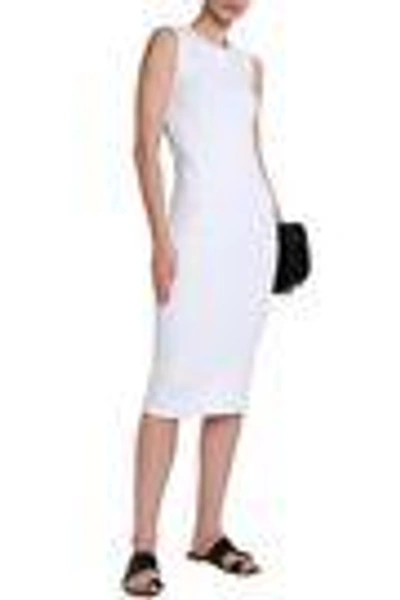 Shop James Perse Woman Cotton-blend Slub Jersey Midi Dress Ivory