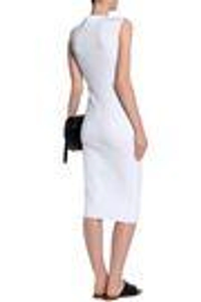 Shop James Perse Woman Cotton-blend Slub Jersey Midi Dress Ivory