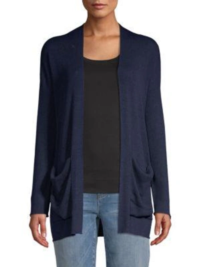 Shop Eileen Fisher Open Front Cardigan Sweater In Midnight
