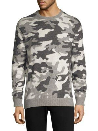 Shop Greyson Camowolf Wool & Cashmere Sweater In Light Grey