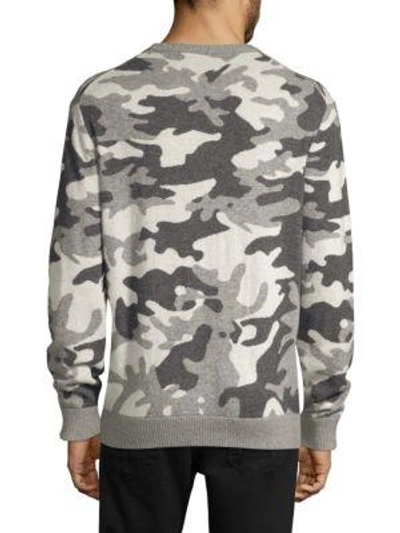 Shop Greyson Camowolf Wool & Cashmere Sweater In Light Grey