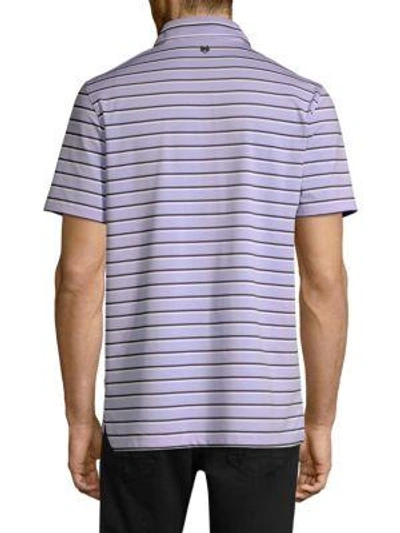 Shop Greyson Missouria Striped Polo Tee In Blue Bell Eel Arctic