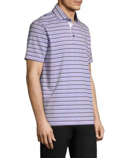 Shop Greyson Missouria Striped Polo Tee In Blue Bell Eel Arctic