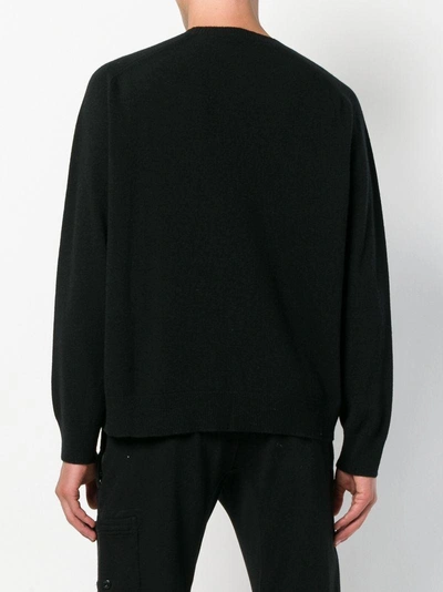 Shop Riccardo Comi Patch Crew Neck Sweater - Black