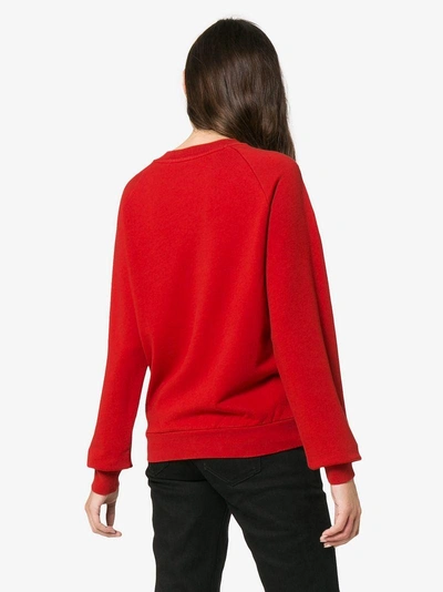 Shop Givenchy Sagittarius Sign Print Cotton Sweatshirt - Red