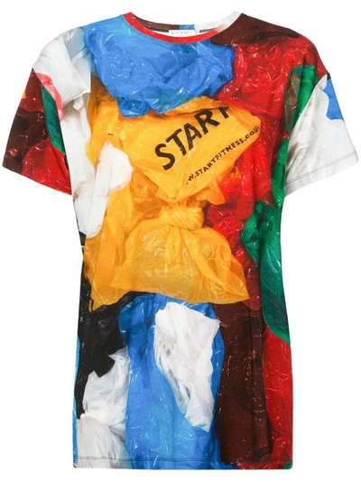 Shop Vionnet Plastic Bag Print T-shirt - Multicolour