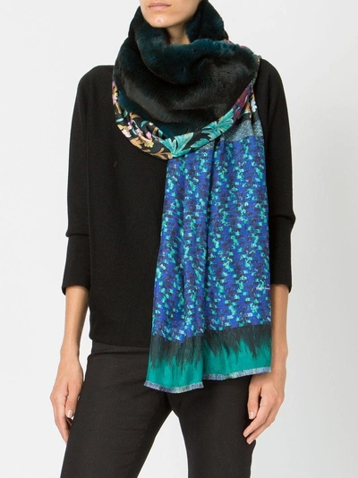 patchwork print scarf