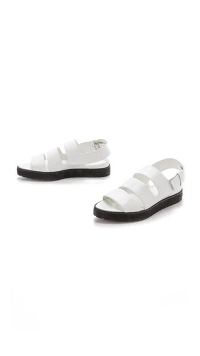 Shop Alexander Wang Alisha Slingback Sandals In Bleach