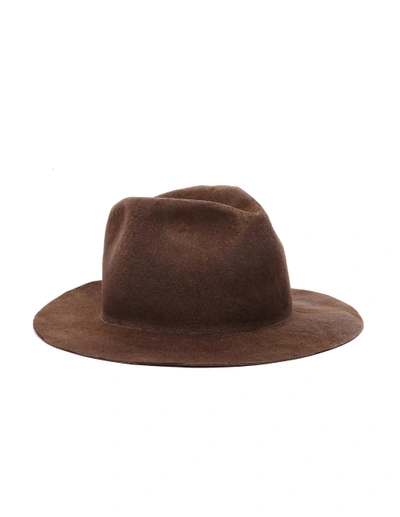 Shop Yohji Yamamoto Khaki Wool Hat