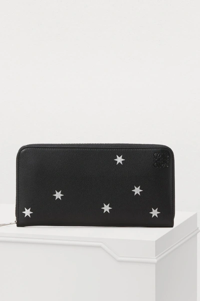 Shop Loewe Zip Around Wallet With Stars